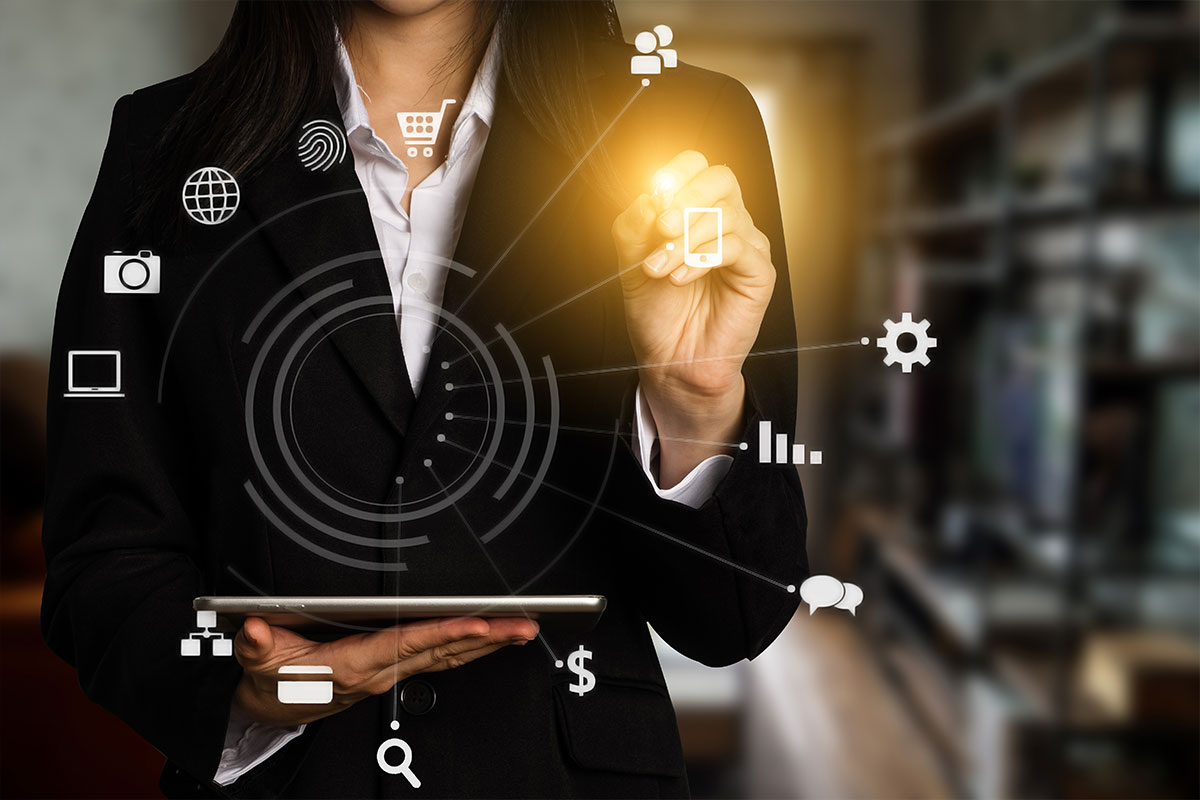 Female doctor using her digital tablet in the consultation.